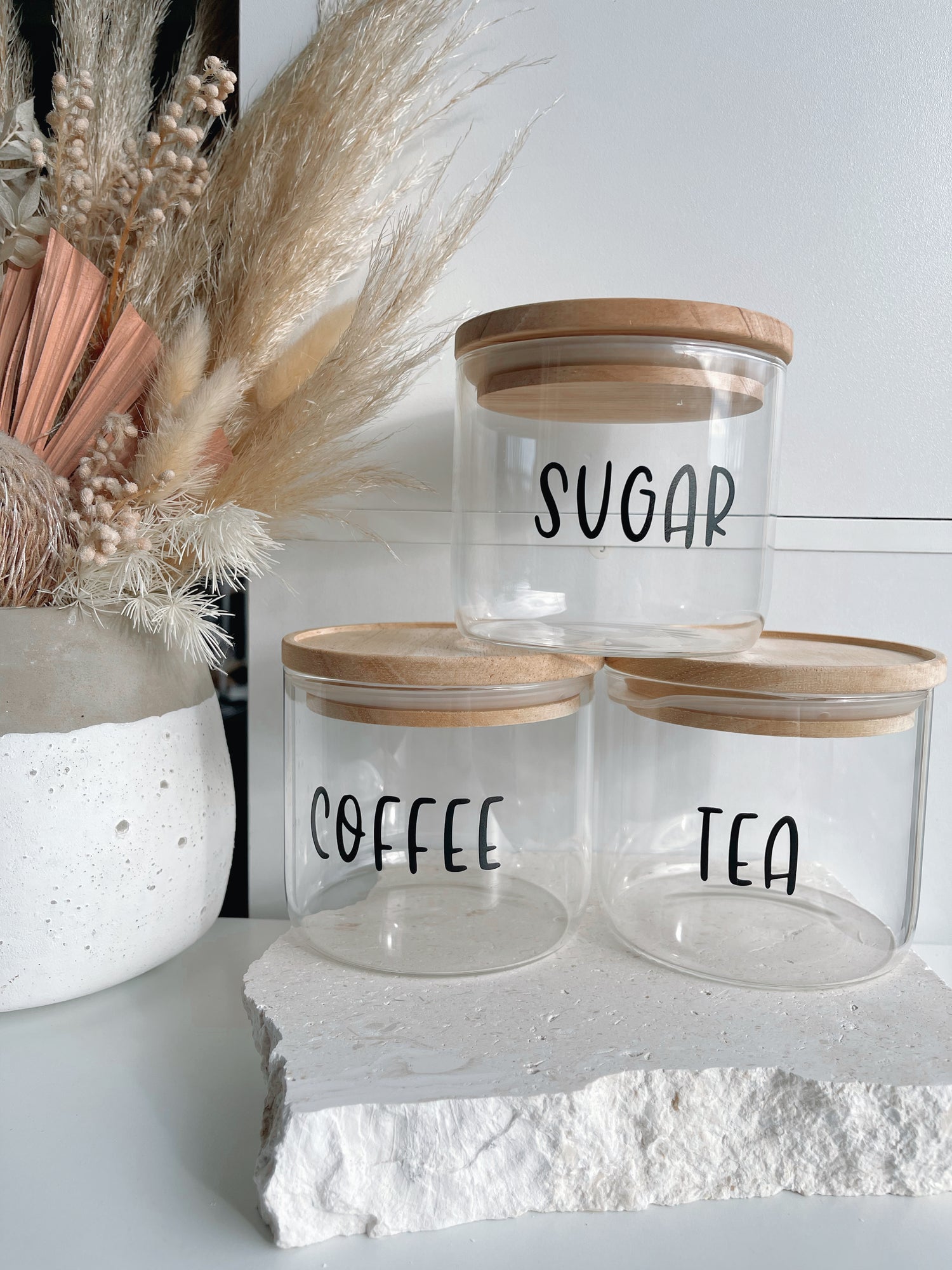 COFFEE, TEA, SUGAR CANISTERS